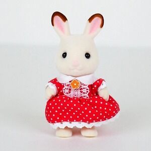 Calico Critters Sylvanian Families Chocolate Rabbit Sister‎ - Miniature Doll